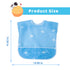 Little Dimsum Toddler Feeding Smocks Baby Waterproof Bib with Crumb Catcher Pocket Short Sleeve Adjustable Baby Bib, Pack of 2 Colors Glatic&space...