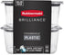 Rubbermaid Brilliance BPA-Free Food Storage Containers, Medium Deep, 4.7 Cup, 2-Pack, Airtight & Leak-Proof, Microwave & Dishwasher Safe...