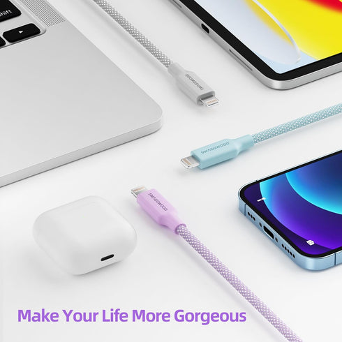iPhone Charger Fast Charging 3Pack 6FT Apple MFi Certified USB C to Lightning Cable Charging Cord Compatible with 14 13 12 11 Pro XS Max XR X 8 7 ...