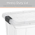 Superio Clear Plastic Storage Bin with Lid, 11 Qt, Non-Toxic, BPA Free, Odor Free, Organizer Storage Box, Stackable Plastic Tote for Home, Garage,...