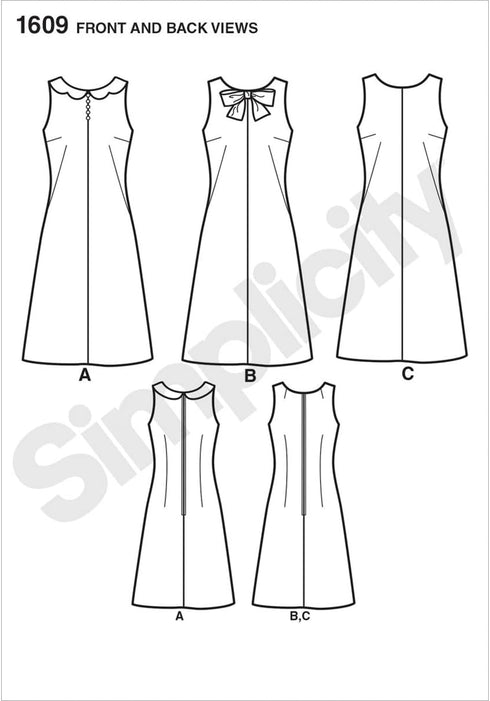 Simplicity Vintage Simplicity 1609 Women's Vintage Dress Sewing Patterns, Sizes 14-22...