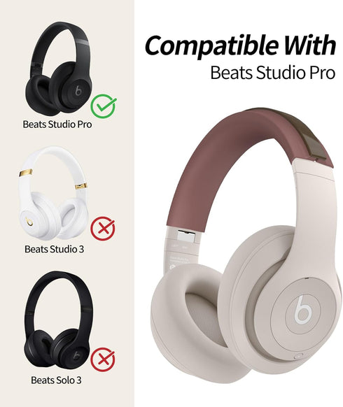 Silicone Headband Cushion for Beats Studio Pro, Anti-Scratch Washable Headband Cover ONLY Compatible with Beats Studio Pro Headset,Beats Wireless ...