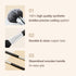 Travel Makeup Brush Set 5 Pcs| Essential Face & Eye Makeup Brush Set | Portable Makeup Brush Set for Travel | Makeup Pouch & Brush Cover Included...