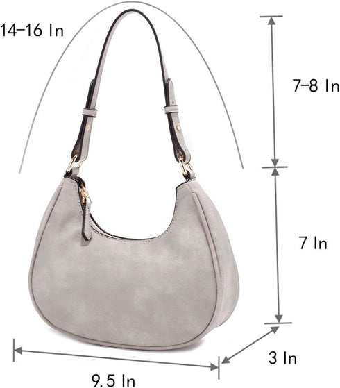 LA TERRE Small Crescent Shoulder Bag Under the Arm Purse Handbag for Women...