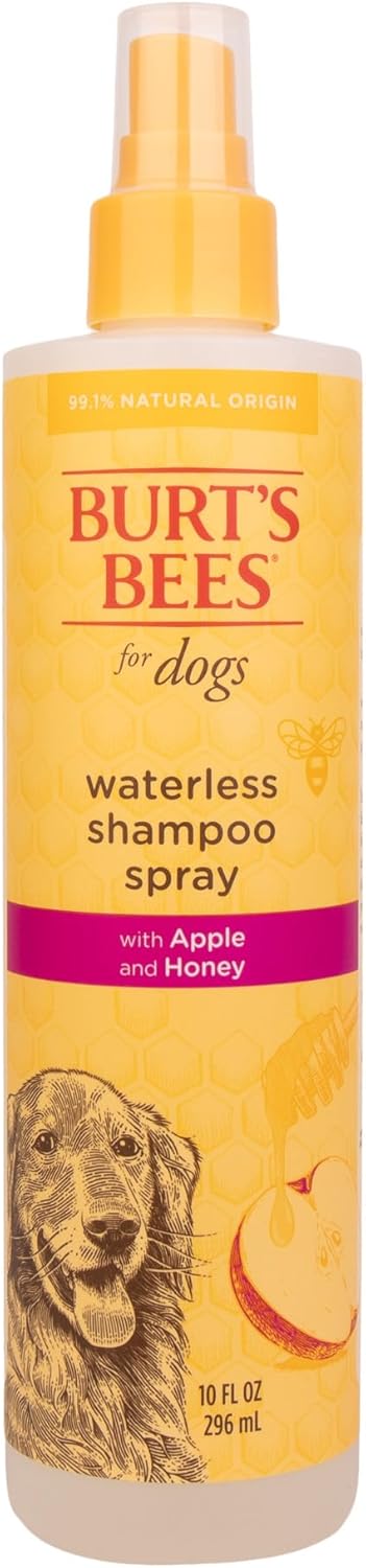 Burt's Bees for Pets Naturally Derived Waterless Shampoo Spray with Apple and Honey - Dry Dog Shampoo for All Dogs and Puppies - Cruelty Free, 10 ...