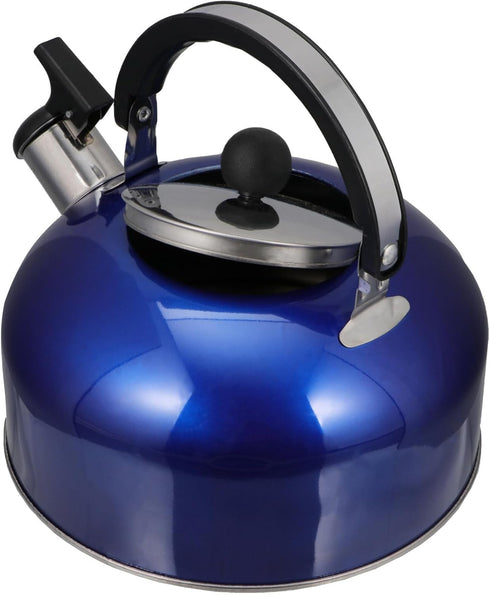 Amosfun Stove Top Whistling Tea Kettle Stainless Steel Teakettle Teapot with Ergonomic Handle Water Boiling Tea Pot for Gas Induction Electric Sto...