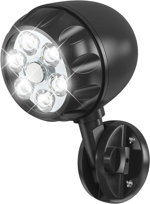 Battery Motion Sensor Light Outdoor, 600 LM Battery Operated Motion Lights Outdoor Waterproof 360° Adjustable 6 LED Motion Sensor Outdoor Lights, ...