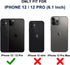 for iPhone 12 Case, iPhone 12 Pro Case with Belt Clip Holster, 2X Screen Protector, Heavy Duty Military Grade Full Body Shockproof Rugged Protecti...