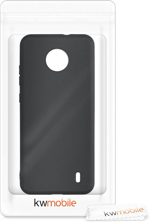 kwmobile Case Compatible with Nokia C20 / C10 Case - Soft Slim Protective TPU Silicone Cover - Black...