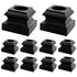 Iron Balusters Flat Shoes - Aluminum Alloy Staircases Shoes for 5/8 Inch Square Interior Balusters,Wrought Iron Spindle Shoes with Screws,Satin Bl...