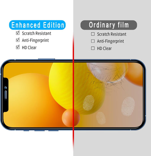 Slanku [3 Pack Privacy Screen Protector for iPhone 12, 12 Pro Tempered Glass Film, Anti-Spy, Full Coverage, Case Friendly...