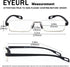EYEURL Half Frame Reading Glasses Men and Women - Blue Light Blocking 1 Pair Computer Readers (Black, 2.5)...
