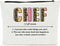 Chef Definition, Chef Gifts Makeup Bag Cosmetic Bag, Cooking Lover Best Chef Gifts for Women, Birthday Retirement Graduation Appreciation Gifts fo...