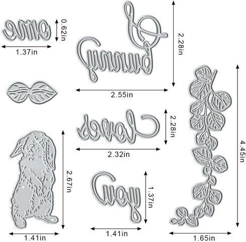 Easter Bunny Die Cuts for Card Making,Leaf Cutting Dies Cute Animals Embossing Template for Scrapbooking DIY Cards Album Crafts Supplies Decoratio...