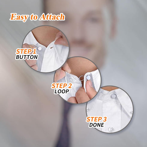 Button Extender for Shirts Men Collar Extender Neck Extenders 1/2” Size Expansion for Dress Shirt Suits Pants, Silver 6pcs...