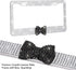 OTOSTAR 1 Pack Bling License Plate Frame with Ribbon Bow, Handcrafted Shiny Rhinestones Premium Stainless Steel 2 Holes License Plate Holder with ...