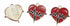 30PCS 21x20mm Enamel Red Heartbeat Charms Love Heart Pendant for Jewelry Necklace Bracelet Earrings DIY Making Accessories...