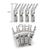 Tertullus 8 Pcs DIY Y Plugs Pure Copper Speaker Spade Connectors Y Plug Spade Speaker Wire Connectors 45 Degree Rhodium Plated Screw Locking Adapt...