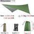 Azarxis Hammock Camping Tarp Rain Fly, Waterproof Tent Footprint Shelter Canopy Sunshade Cloth Picnic Mat for Outdoor Awning Hiking Beach Backpack...