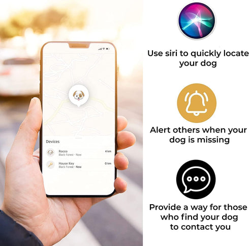 Pup Culture IP68 Waterproof AirTag Dog Collar Holder | 2.5X Stronger Than Competitors - Track Your Pet Using Apple AirTag Technology Without a Sub...