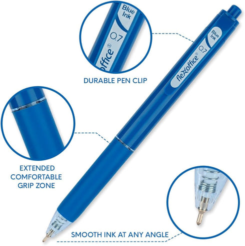 Pastel Ballpoint Pens Colored Ink Retractable - Medium Point 0.7mm Comfortable Grip - Quick Drying, Smearing and Smudging Proof - Smooth Writing...