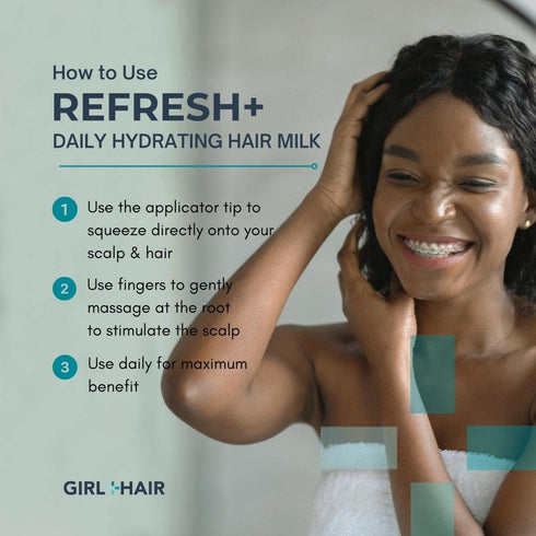 G+H REFRESH+ Daily Hydrating Hair Milk | Deep Hydration to Restore Dry Hair, Refresh Scalp | Aloe Vera, Biotin, & Coconut Water | 10.1 Fl Oz...