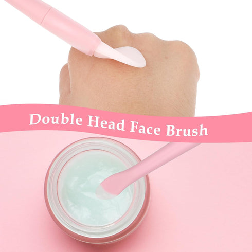 2PCS Silicone Face Mask Brush Applicator Soft Face Mask Applicator Face Mask Spatula Facial Mask Brush Skincare Applicator for Mud, Clay...