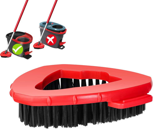 Scrub Brush Replacement Head Compatible with O Ceda EasyWring Spin Mop 1 Tank System,Triangle Hard Bristle Cleaning Brush Shower Floor Scrubber fo...