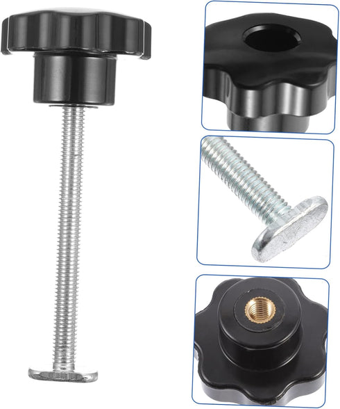 DOITOOL 2 Sets T Screw T- Slot Woodworking Clamp T Slot Clamp T Track Clamp Parts T- Track Woodworking Clamp Carpenter Hold Down Clamp T- Track Ho...