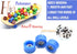 4pcs Apex 68D Urethane Fingerboard Wheels,7.5mm Diameter -ABEC-9 Ultra Spin Chrome Steel Bearings with 1pcs Fingerboard Tool (Transparent Blue)...