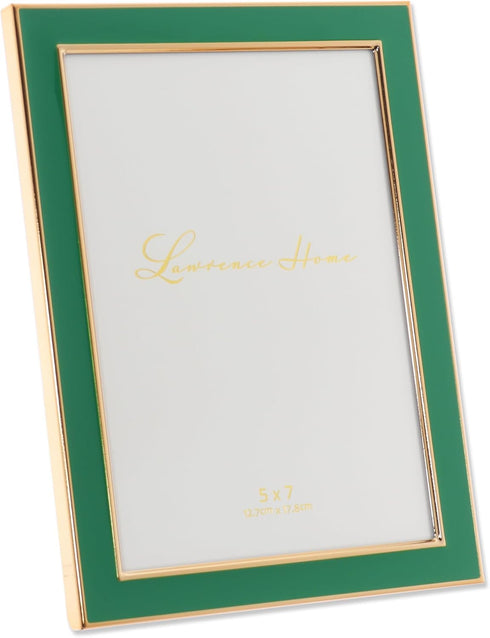 Lawrence Frames Metal Frame, Polished Enamel, Green, 5x7...