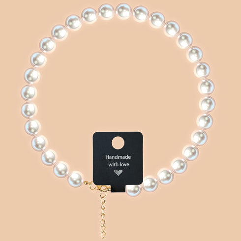KUDES Exquisite and Adjustable Dog Necklace: Elegant Classic Pearl Collar Necklace Accessories for Dogs, Occasions and Gatherings (3XL(21.6-24.4 I...