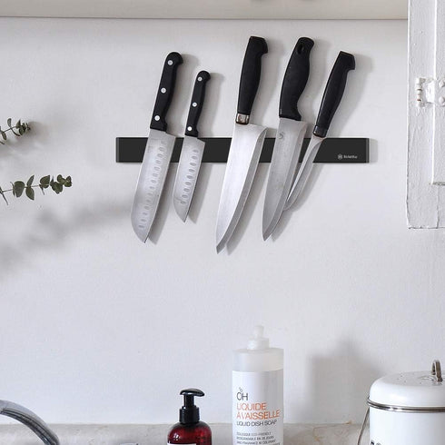 Rich&Ray 16 Inch Magnetic Knife Holder, Kitchen Knife Magnetic Holder for Wall No Drilling, Kitchen Accessories Organizer Bar or Used in Organizin...