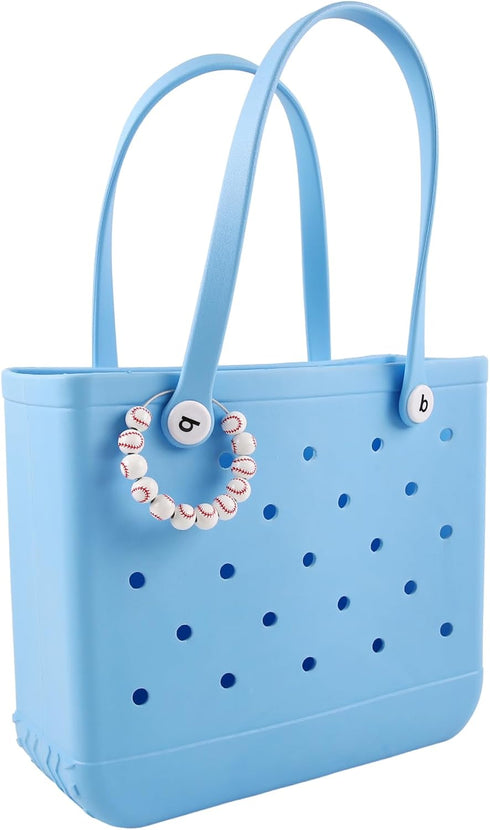 Baseball Charm Accessory for Handbag,Sport Wooden Beads Decorative for Bogg Bag,Simply Southern Tote and Beach Tote Bag...