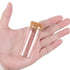 6PCS 30ml Glass Test Tubes with Cork Stoppers, 30 x 70mm Liquid Sample Vial, Clear Flat Test Tubes for Bath Salt, Candy Storage, Scientific Experi...