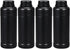 PE Plastic Food Grade Bottles, Wide Mouth Lab Reagent Bottle, Liquid/Solid Sample Seal Sample Storage Container Chemical Bottle (Black, 17oz)...