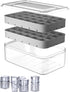 Ice Cube Tray with Lid and Bin, ROTTAY Ice Trays for Freezer, Easy-release 48 Small Nugget Silicone Ice maker with Ice Bucket, Ice Cube Storage Co...