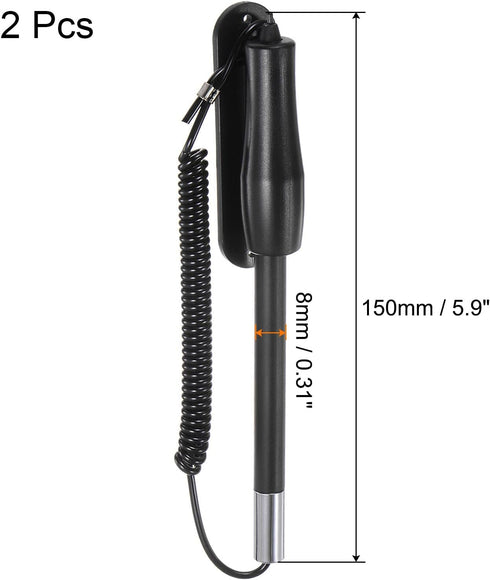 MECCANIXITY 2pcs Stylus Pens for Resistive Touch Screens Spring Universal Resistance Capacitive Stylus Pen for Car Navigation GPS POS, Black......