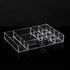 Isaac Jacobs 12-Compartment Clear Acrylic Drawer Organizer (9.4" L x 6.4" W x 1.3" H), Multi-Sectional Tray & Storage Solution for Makeup, School ...