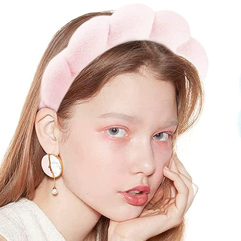 Spa Headband for Women, Sponge Make Up headbands, Spa Headband for Washing Face, Skincare Headband, Terry Cloth Headband for Make up Removal, Show...