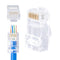 Cat6 Pass Through RJ45 Connectors,100-PACK Cat 6 Ends/Cat6 Connector/Cat6 RJ45 Modular Plugs(3-Prong Gold Plated 15?),UTP Network Plug for Solid S...