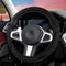 Car Steering Wheel Cover, Anti-Slip PU Leather & Carbon Fiber Steering Wheel Protector, Universal 14.5-15 Inch, Automotive Interior Accessories, F...