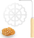 Bunuelos Mold,Aluminum Bunuelos Cookie Maker Mold with Wooden Handle, Detachable Rosette Iron Molds Set,Waffle Molds Funnel Cake Ring,Achappam Mol...