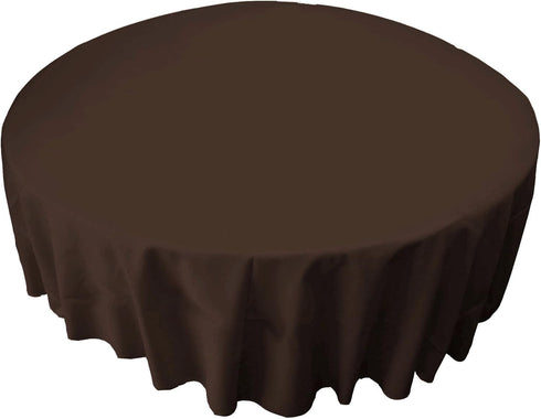 LA Linen Polyester Poplin Washable Round Tablecloth, Stain and Wrinkle Resistant Table Cover 72", Fabric Table Cloth for Dinning, Kitchen, Party, ...