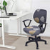 Printed Computer Office Chair Covers, Desk Chair Cover, Task Chair Slip Covers (Grey & Leaves)...