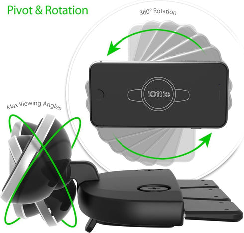 iOttie ITap Magnetic CD Slot Premium Car Mount Holder for IPhone X 8/8s 7 7 Plus 6s Plus 6s 6 SE Samsung Galaxy S9 Plus S9 Plus S8 Edge S7 S6 Note...