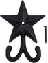 Coat Hook Hat Horse Hook Vintage Wrought Iron Wall Mounted Screws Included Wall Hook (Star)...