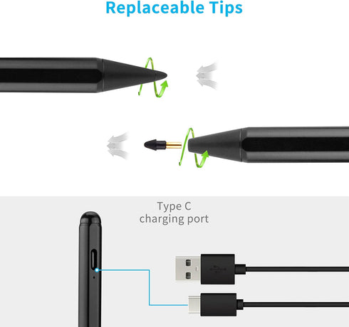 Stylus Pencil for Apple iPad 10.2" 11th/10th/9th/8th/7th/6th Generation Pen,Active Touch Pen with 1.5mm High Sensitive Fine Tip Stylus Compatible ...