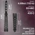 GOOD WORKER Practice Butterfly Knife – Butterfly Trainer – Black Butterfly Knives NOT Real NOT Sharp Blade – Black Dull Trick Butterfly – Butter F...