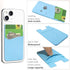 Phone Wallet Stick on, 6Pack Phone Card Holder, Silicone Card Holder for Back of Phone Case, Sticky Credit Card Holder for iPhone,Samsung,Smartpho...